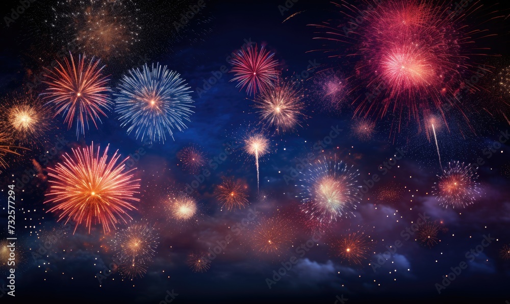 Spectacular Fireworks Illuminate the Night Sky Spectacular Fireworks Illuminate the Night Sky