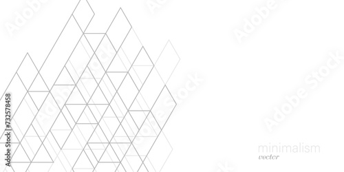 Abstract white background from geometric lines. Geometry drawing. Vector illustration.
