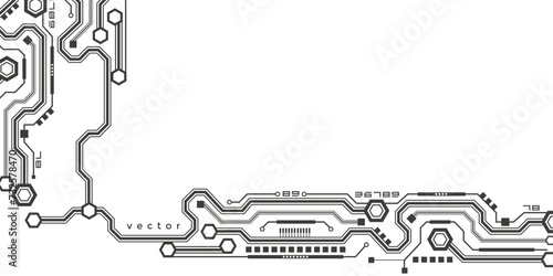 Electrical circuit technical drawing. Engineering industry of the future. Industrial technologies.Vector illustration .