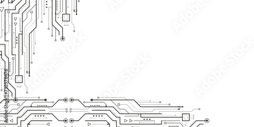 Engineering industry of the future. Electrical circuit technical drawing. New technologies. Vector illustration .