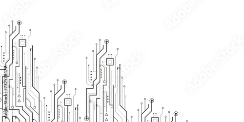 Electrical circuit technical drawing. Engineering industry of the future. Industrial technologies.Vector illustration .