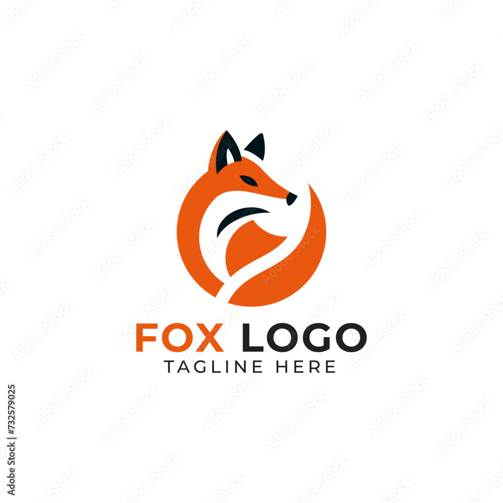 Design a fox logo on a white background. Fox logo or icon. Vector illustration Design a fox logo on a white background. Fox logo or icon. Vector illustration