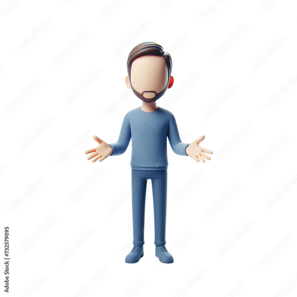 3D Render Faceless Muslim Expression and Gesture Avatar 3D Render Faceless Muslim Expression and Gesture Avatar