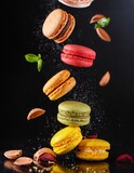 The overall presentation makes these macaroons a delightful and visually pleasing culinary experience.