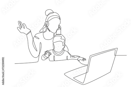 A mother works for her child