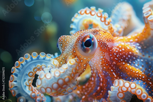 A beautiful sea life animal close-up