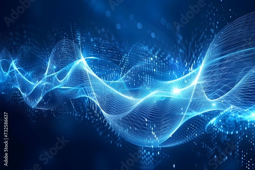 Abstract digital in futuristic technology design wave and digital motion, creating a business themed abstract background.