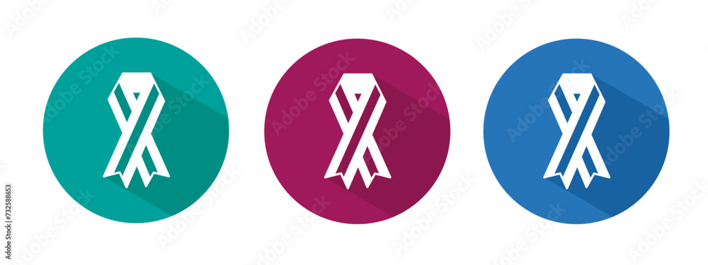 Icon for ribbon vector illustration in flat. Vector stock. Icon for ribbon vector illustration in flat. Vector stock.