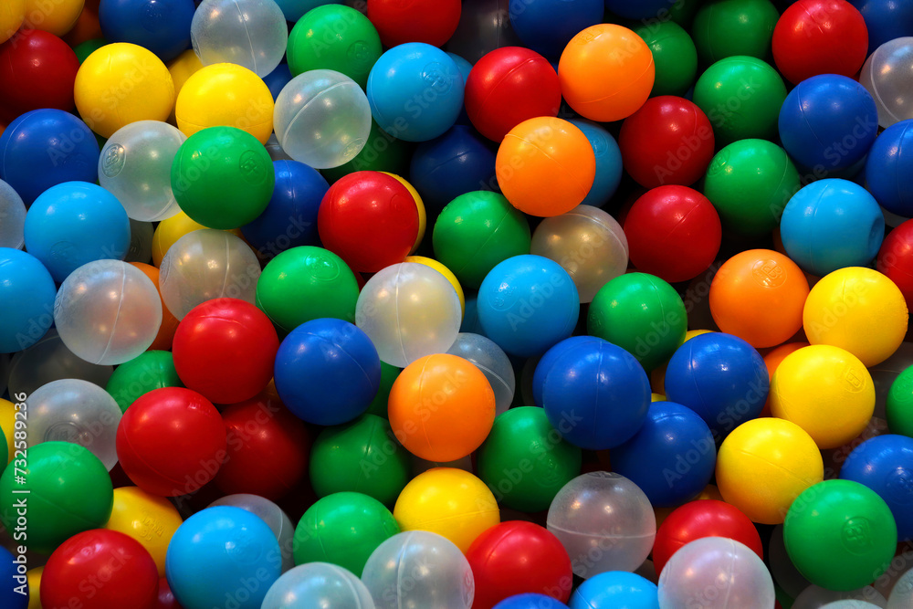 Basket of multi colored balls, background, texture, wallpaper Basket of multi colored balls, background, texture, wallpaper