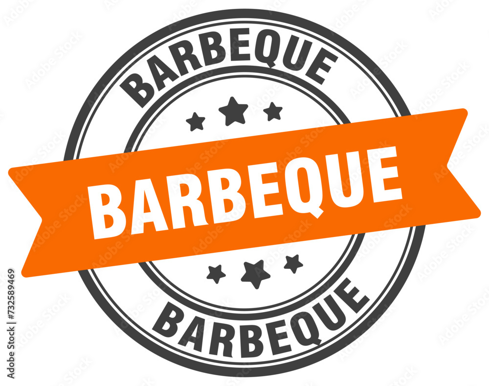 Fototapeta premium barbeque stamp. barbeque label on transparent background. round sign