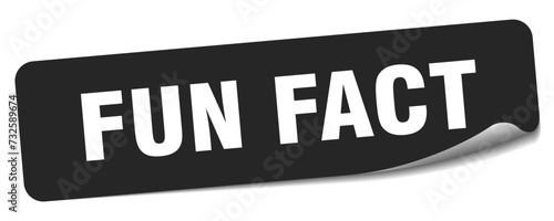 fun fact sticker. fun fact label
