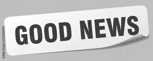 good news sticker. good news label