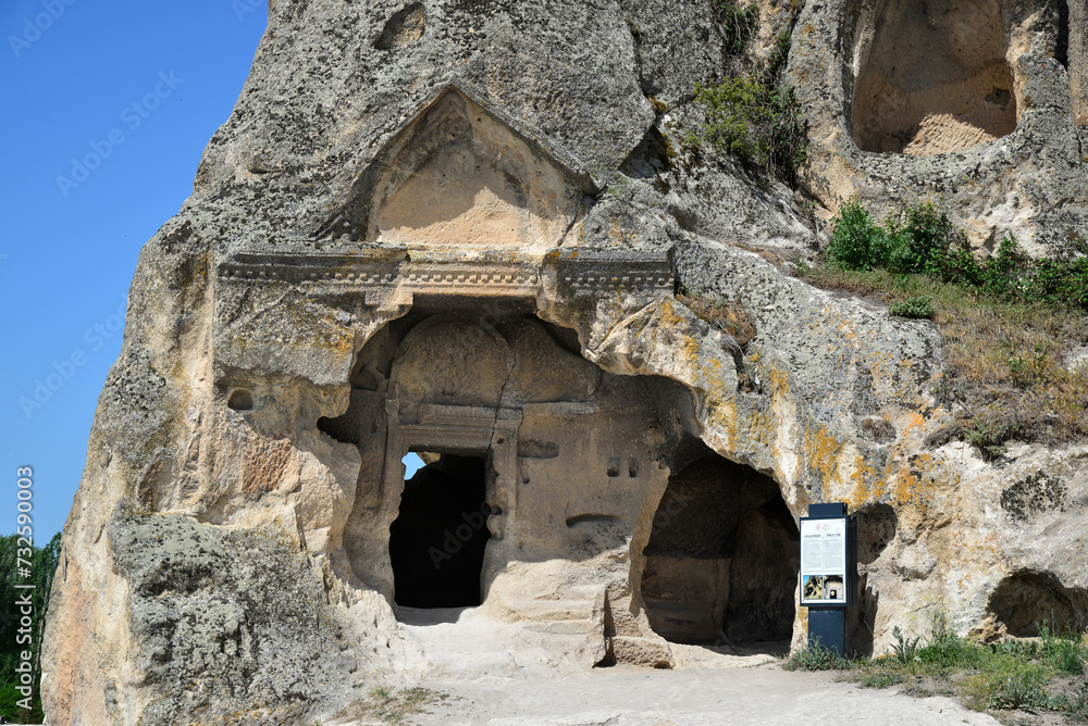 Ayazini Church and National Park in Afyonkarahisar, Turkey is an ancient settlement.