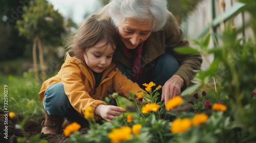 Generations of Gardeners: Passing on wisdom, grandmother teaches granddaughter how to plant flowers