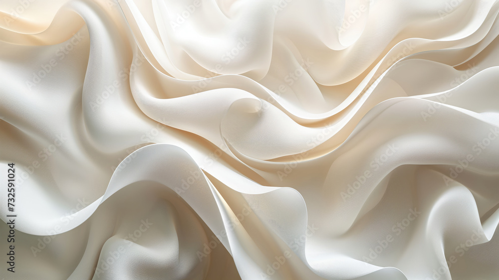 Fototapeta premium Elegant Cream Satin Fabric Texture