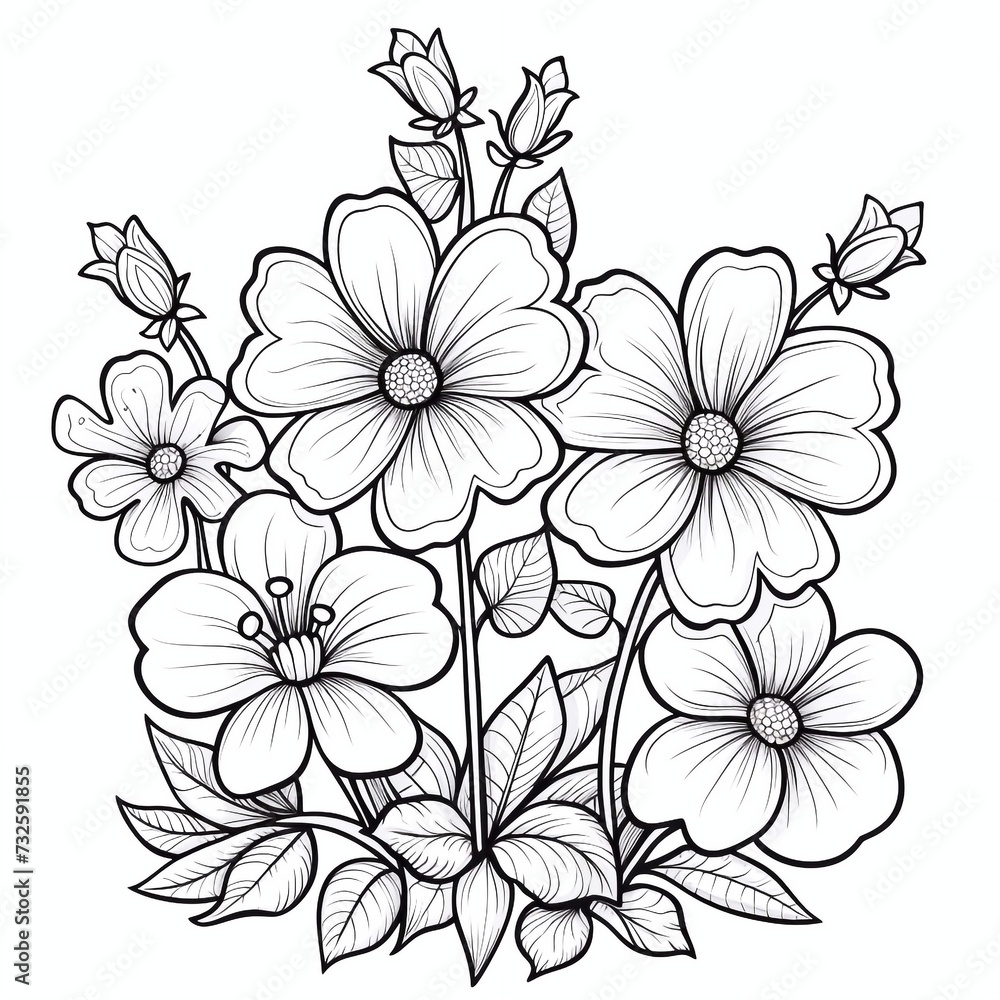 simple coloring page book for children