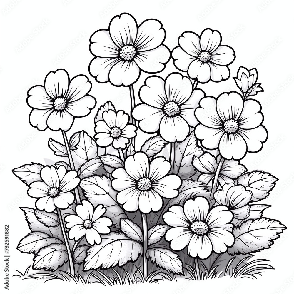 simple coloring page book for children