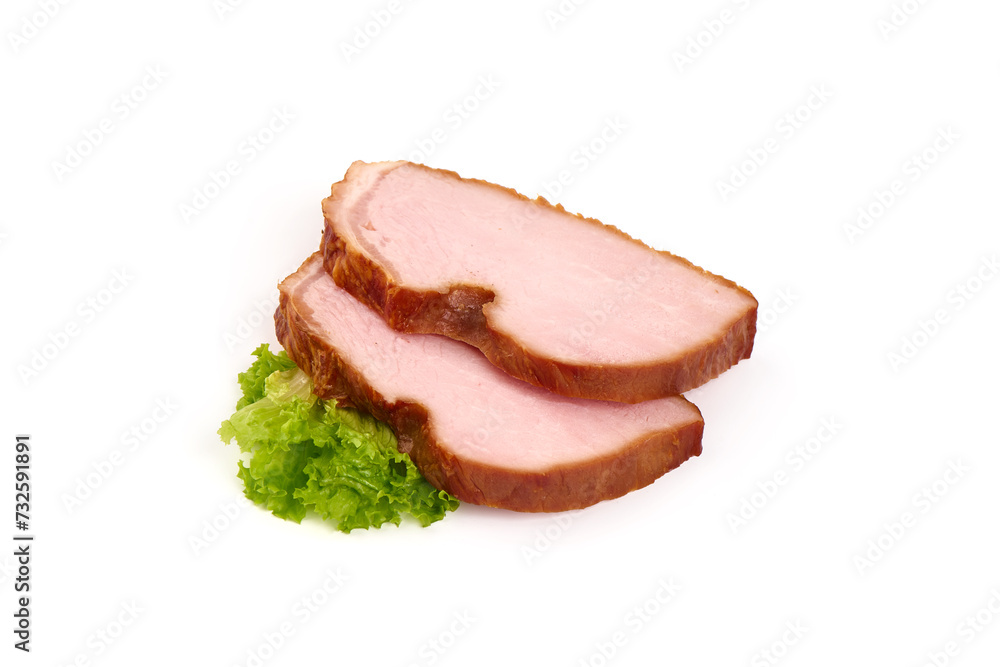 Smoked meat, isolated on white background. Smoked meat, isolated on white background.