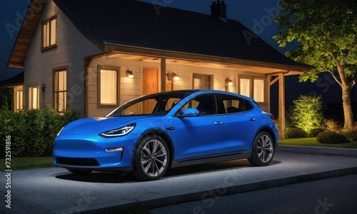 Electrifying Opulence: Modern Electric Car Concept Sets a New Standard © bellart