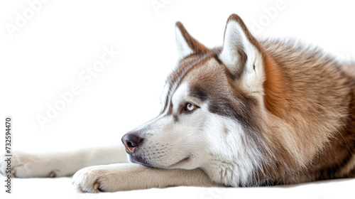 A Captivating Photo of a Husky Isolated on a Clear Background