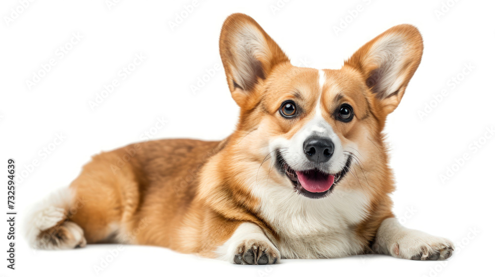 A Portrait Photo of a Charming Corgi Dog on a Clear Background A Portrait Photo of a Charming Corgi Dog on a Clear Background