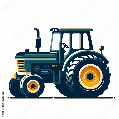 agriculture tractor equipment machinery vector