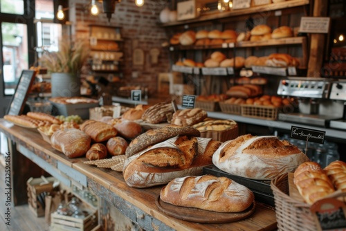 Artisanal bakery, freshly baked sourdough bread