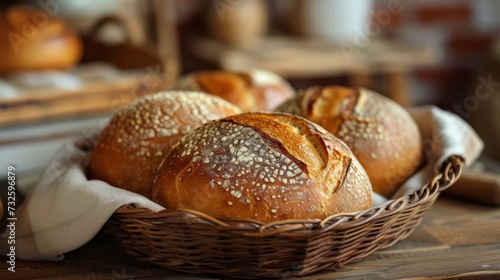Artisanal bakery, freshly baked sourdough bread
