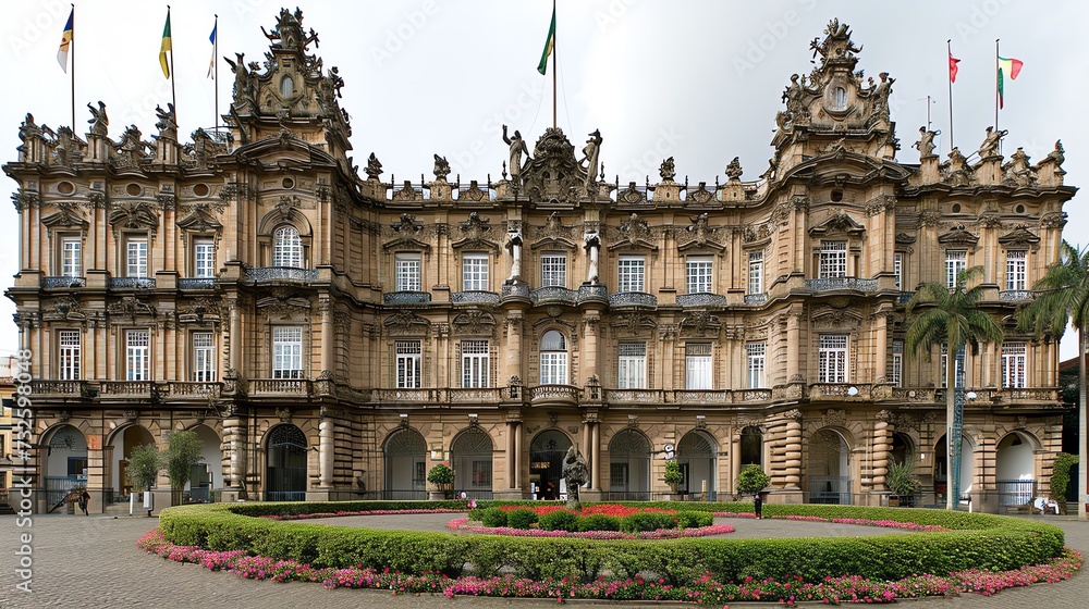 Baroque Style Government Building Facade