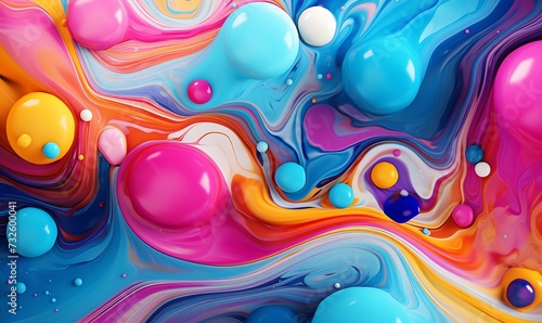 abstract background of colored spots of paint in water, abstract background
