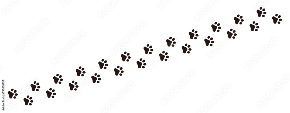 Paw footprint of dog or cat Paw footprint of dog or cat