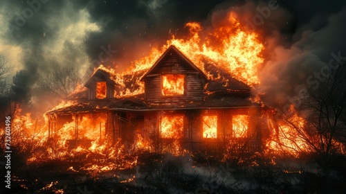 A Fiery Chaos Consumes an Old House