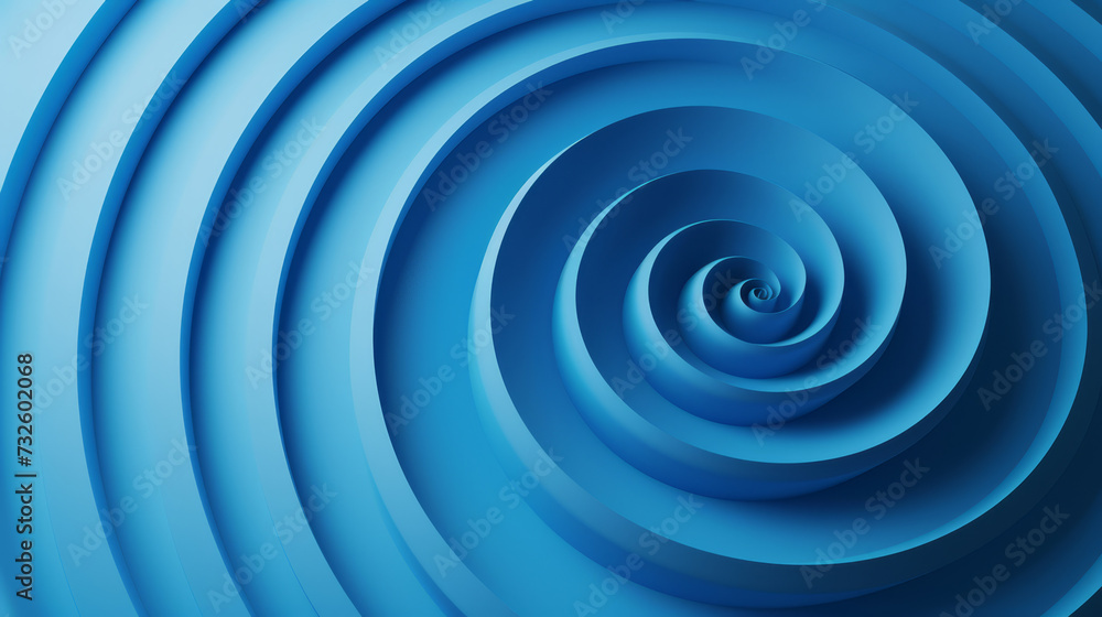 Fototapeta premium A sleek plastic blue spiral.