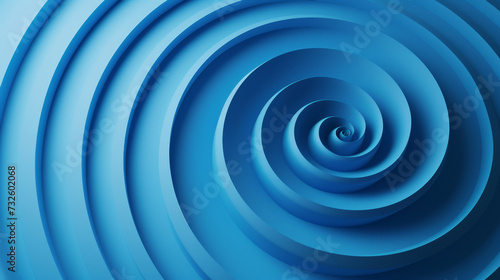 A sleek plastic blue spiral. photo