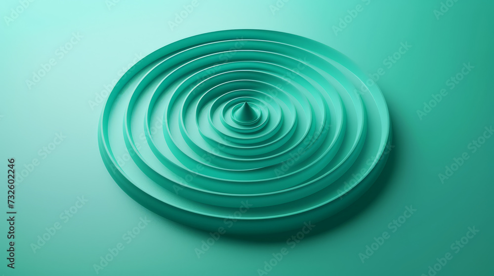 Obraz premium Mesmerising mint green spiral design radiating with bold, seamless curves.