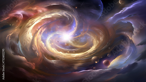 Abstract space fractal background