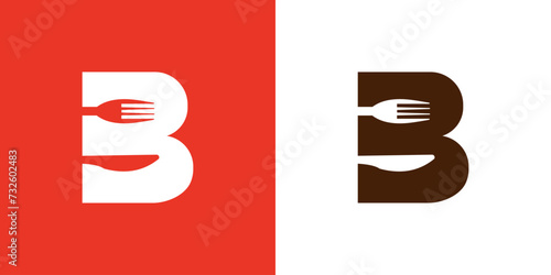 Letter B Food Logo