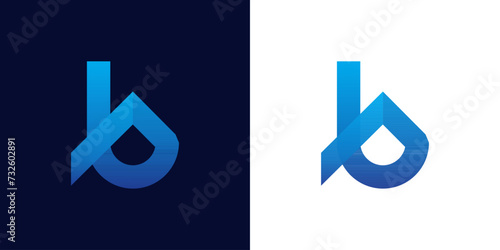 B icon initial logo real estate home property graphic design