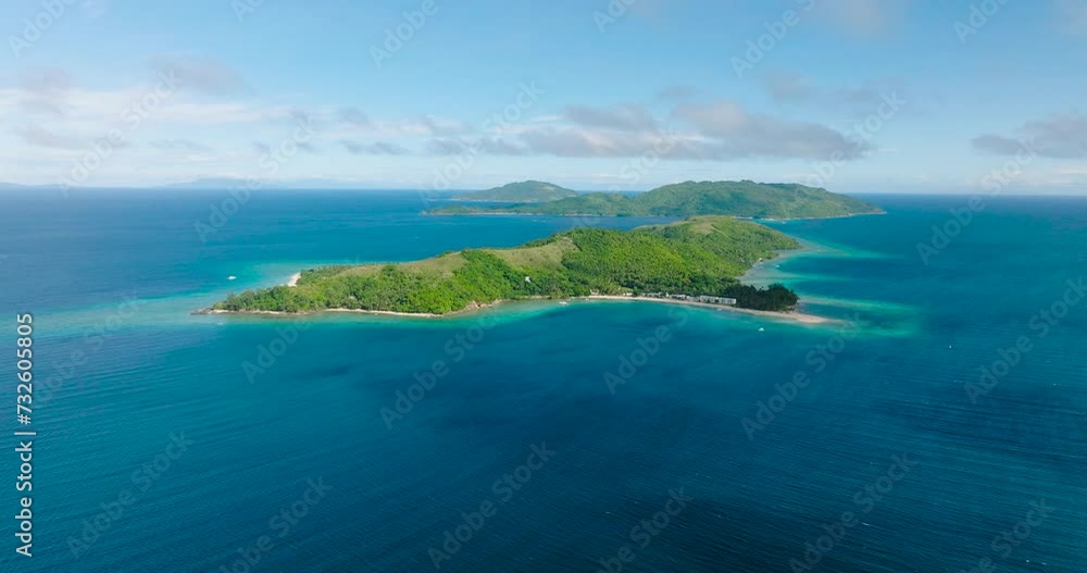 Logbon Island with sandy beaches surrounded by blue sea. Romblon, Romblon. Philippines. Logbon Island with sandy beaches surrounded by blue sea. Romblon, Romblon. Philippines.