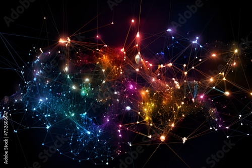 Cosmic Network of Stars and Connections in Space - Generative AI © Andrew Hudson