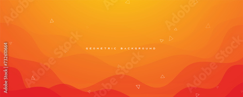 Abstract liquid background orange gradient color banner design vector
