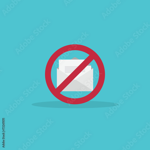 Spamming mailbox icon. Email hacking and spam warning symbol. EPS10 Vector Illustration.	