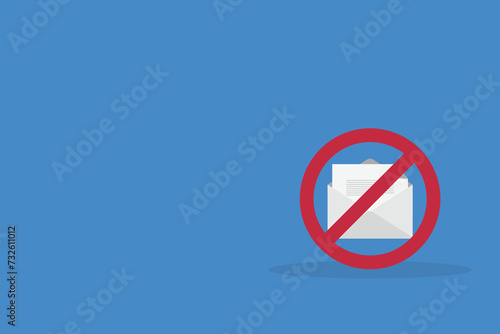 Spamming mailbox icon. Email hacking and spam warning symbol. EPS10 Vector Illustration.	
