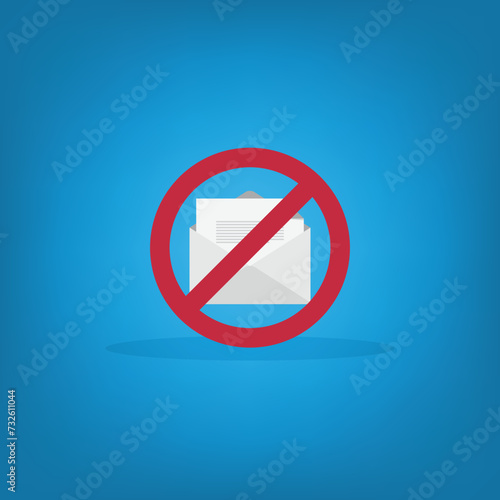 Spamming mailbox icon. Email hacking and spam warning symbol. EPS10 Vector Illustration.	