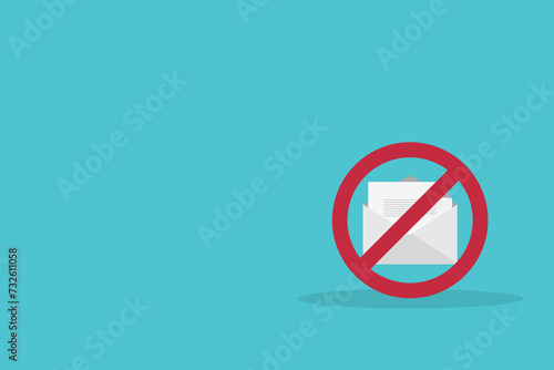 Spamming mailbox icon. Email hacking and spam warning symbol. EPS10 Vector Illustration.	