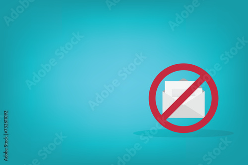 Spamming mailbox icon. Email hacking and spam warning symbol. EPS10 Vector Illustration.	