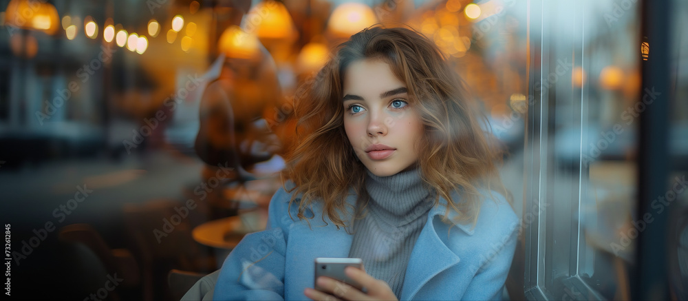 Ethereal Gaze: A Serene Moment Captured in the City Lights Ethereal Gaze: A Serene Moment Captured in the City Lights