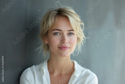 Close-Up Portrait of a Person Standing Near a Wall