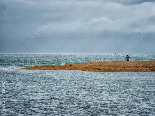 Fotografie Fisherman at Hurst Point