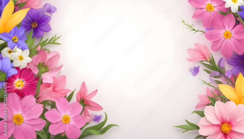 spring flowers frame spring flowers frame
